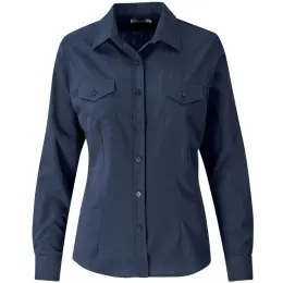 Ladies Long Sleeve Kensington Shirt Navy